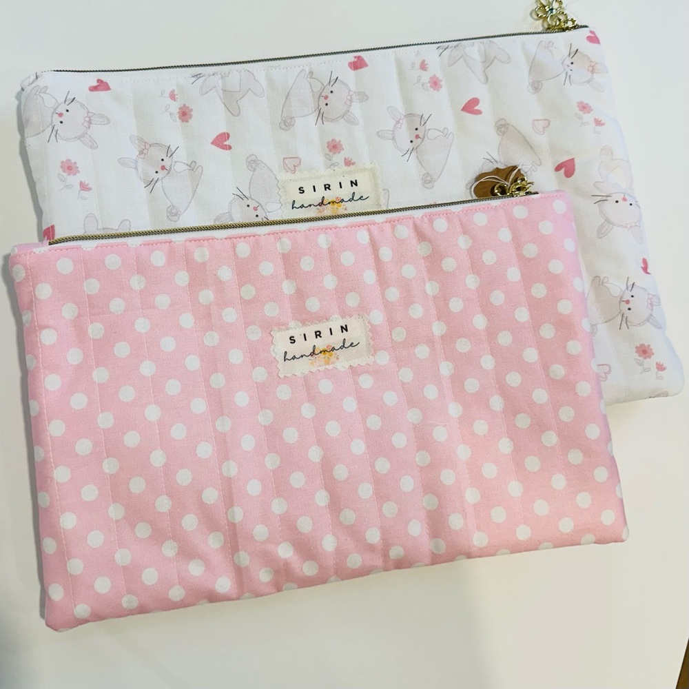 Pink and White Tablet Sleeve Set